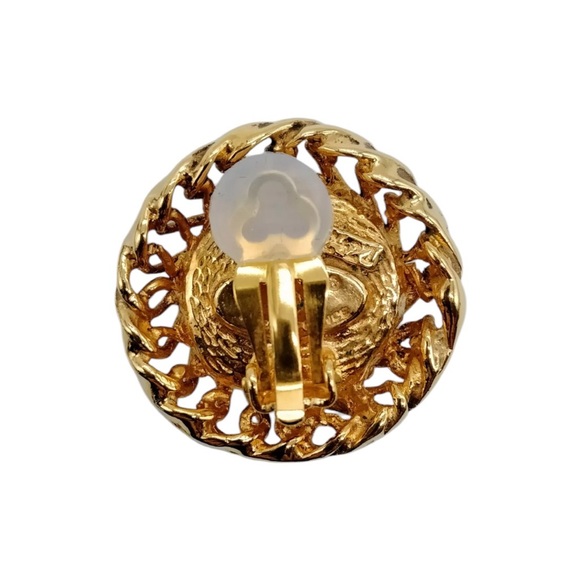 Authentic Chanel 24k Gold Plated Clip on Earrings - Picture 3 of 6